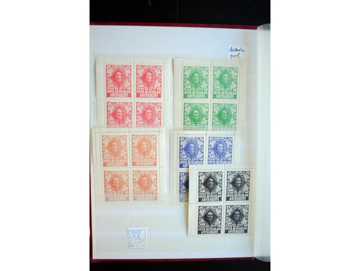Foyer du francais antifachiste, Sammlung Vignetten, oft in Kleinbogen oder Blocks, insgesamt ca. 200 Stück