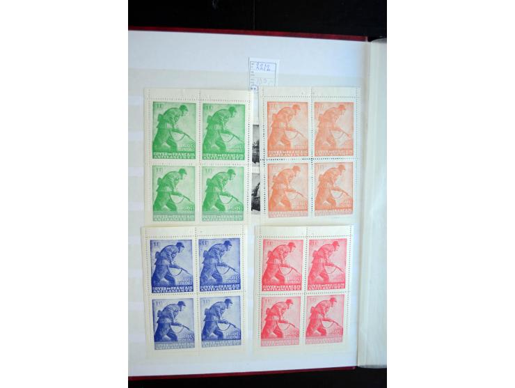 Foyer du francais antifachiste, Sammlung Vignetten, oft in Kleinbogen oder Blocks, insgesamt ca. 200 Stück