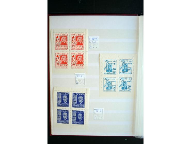 Foyer du francais antifachiste, Sammlung Vignetten, oft in Kleinbogen oder Blocks, insgesamt ca. 200 Stück