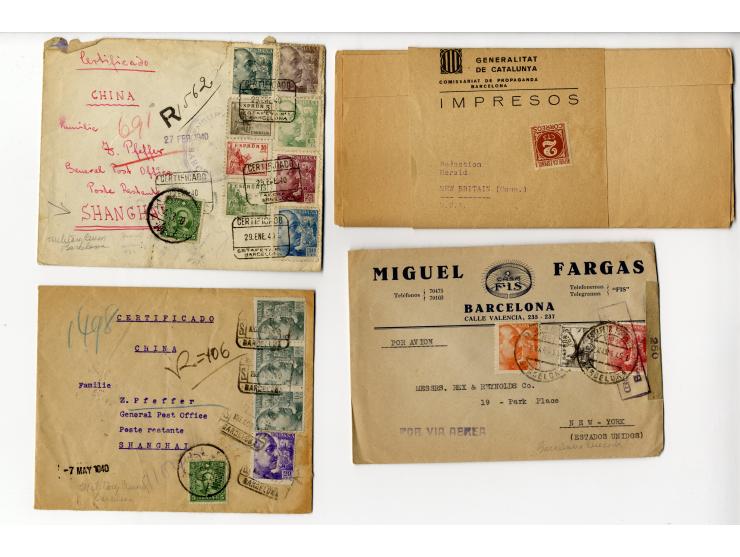 1936/45, über 100 Briefe und Karten mit Zensuren, dabei viel Auslandspost inkl. Luftpost, verschiedene Zensuren, interessante