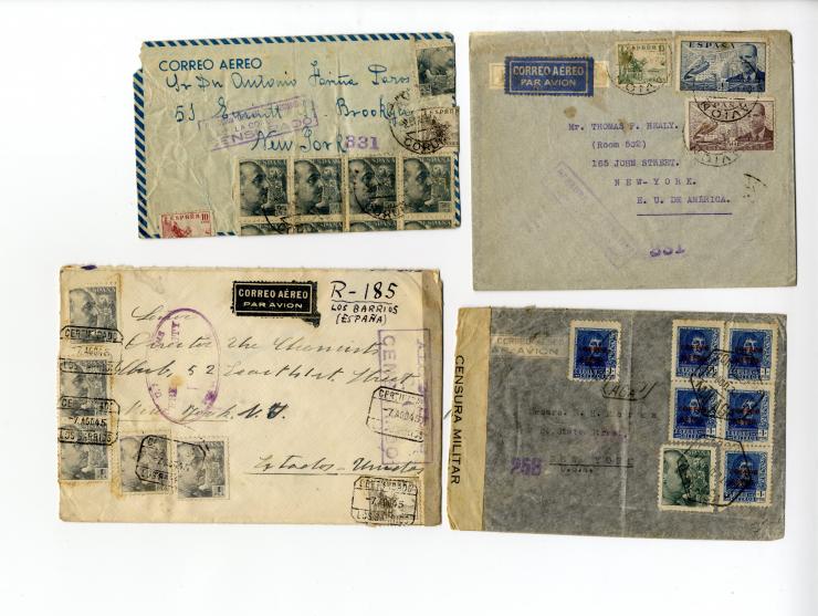 1936/45, über 100 Briefe und Karten mit Zensuren, dabei viel Auslandspost inkl. Luftpost, verschiedene Zensuren, interessante