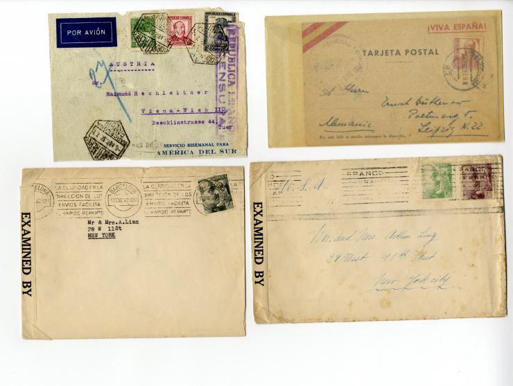 1936/45, über 100 Briefe und Karten mit Zensuren, dabei viel Auslandspost inkl. Luftpost, verschiedene Zensuren, interessante