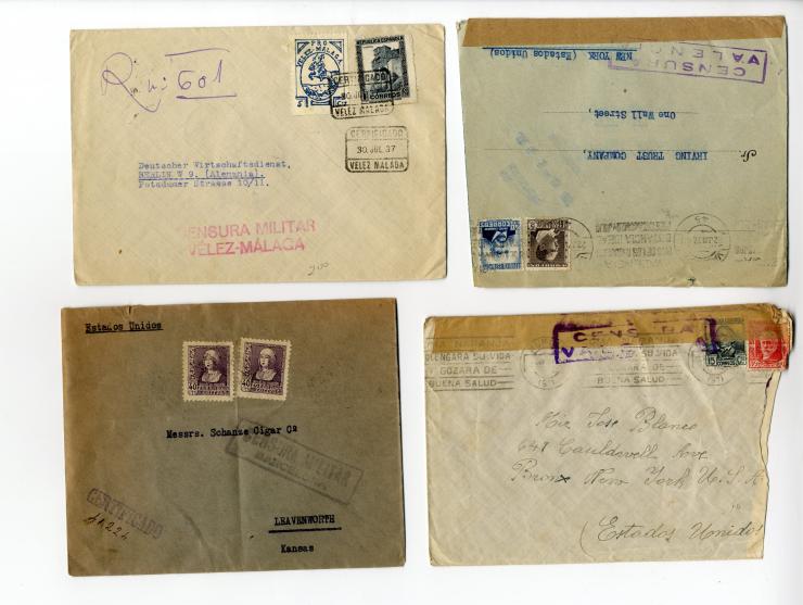 1936/45, über 100 Briefe und Karten mit Zensuren, dabei viel Auslandspost inkl. Luftpost, verschiedene Zensuren, interessante