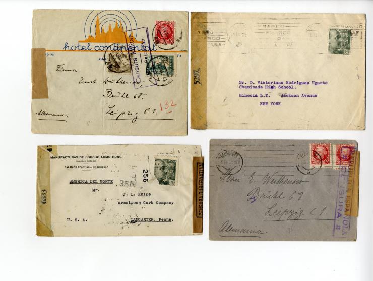 1936/45, über 100 Briefe und Karten mit Zensuren, dabei viel Auslandspost inkl. Luftpost, verschiedene Zensuren, interessante