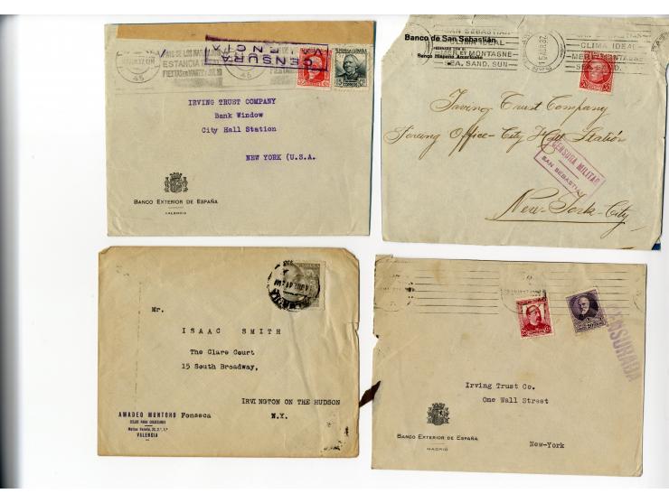 1936/45, über 100 Briefe und Karten mit Zensuren, dabei viel Auslandspost inkl. Luftpost, verschiedene Zensuren, interessante