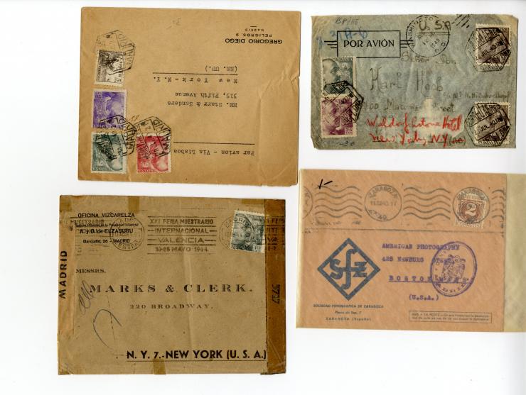 1936/45, über 100 Briefe und Karten mit Zensuren, dabei viel Auslandspost inkl. Luftpost, verschiedene Zensuren, interessante