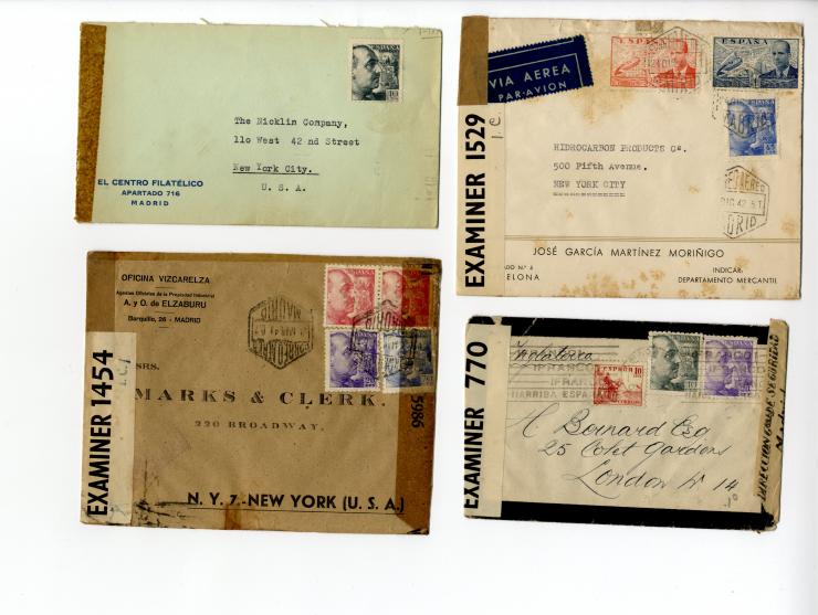 1936/45, über 100 Briefe und Karten mit Zensuren, dabei viel Auslandspost inkl. Luftpost, verschiedene Zensuren, interessante