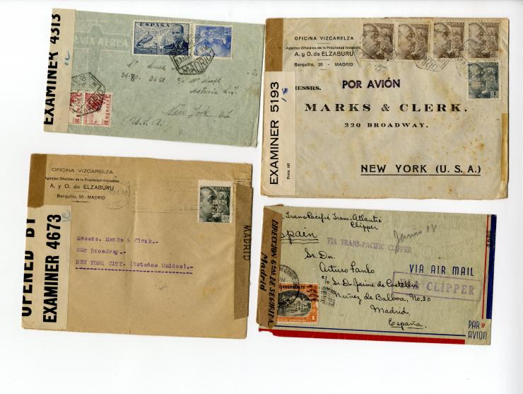 1936/45, über 100 Briefe und Karten mit Zensuren, dabei viel Auslandspost inkl. Luftpost, verschiedene Zensuren, interessante