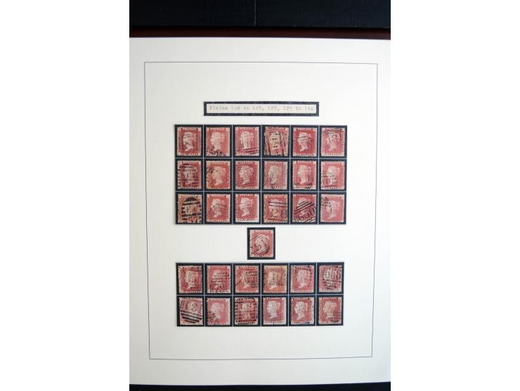 1854/70, Victoria ' line engraved ', sehr spezialisierte Sammlung, nach Platten gesammelt, mit vielen Einheiten und Briefen, 