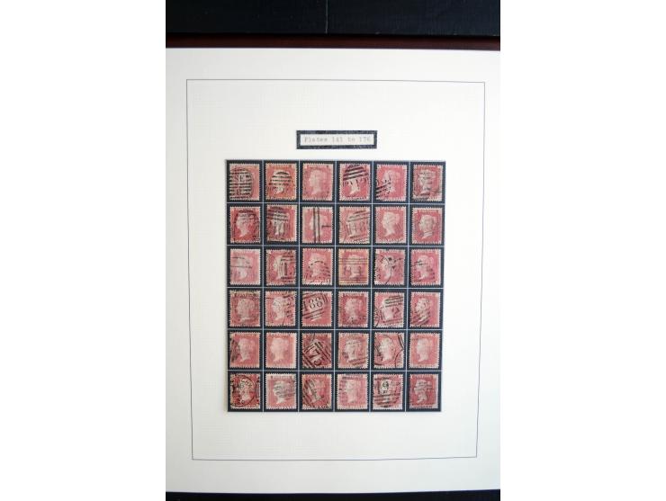 1854/70, Victoria ' line engraved ', sehr spezialisierte Sammlung, nach Platten gesammelt, mit vielen Einheiten und Briefen, 