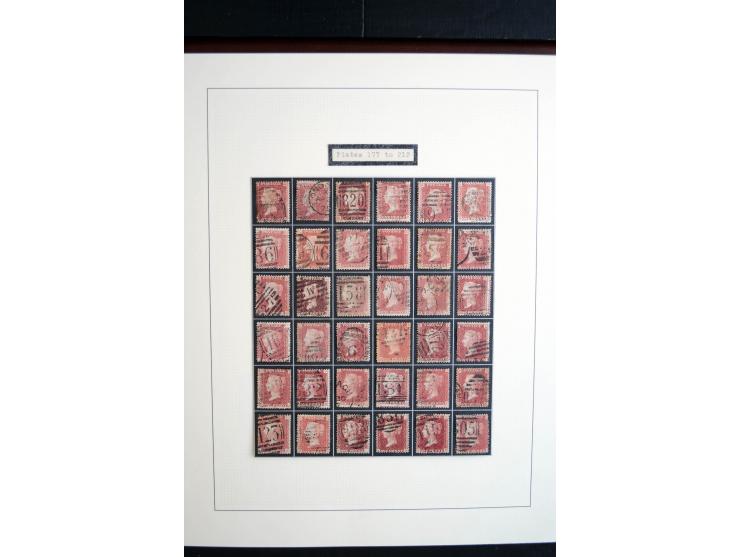 1854/70, Victoria ' line engraved ', sehr spezialisierte Sammlung, nach Platten gesammelt, mit vielen Einheiten und Briefen, 