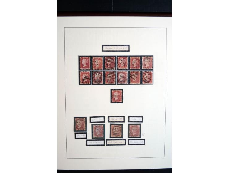 1854/70, Victoria ' line engraved ', sehr spezialisierte Sammlung, nach Platten gesammelt, mit vielen Einheiten und Briefen, 