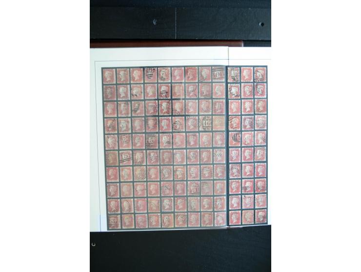 1854/70, Victoria ' line engraved ', sehr spezialisierte Sammlung, nach Platten gesammelt, mit vielen Einheiten und Briefen, 