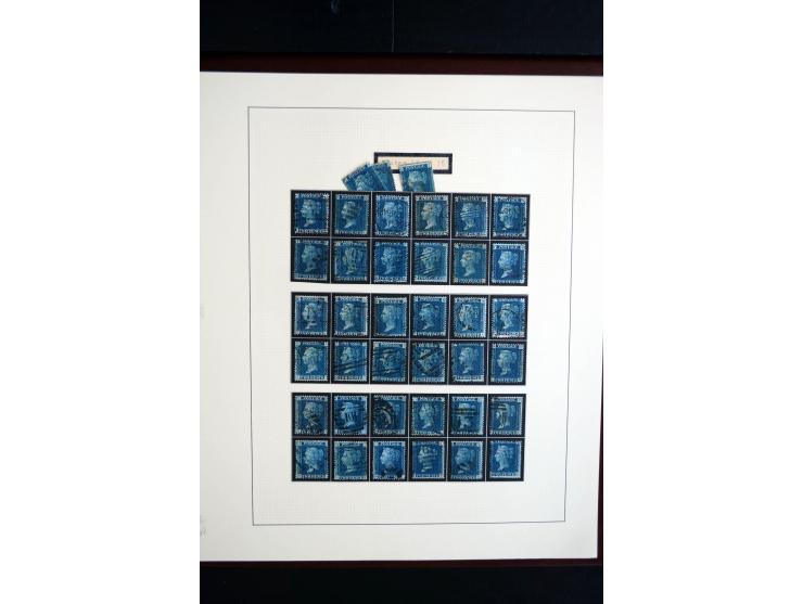 1854/70, Victoria ' line engraved ', sehr spezialisierte Sammlung, nach Platten gesammelt, mit vielen Einheiten und Briefen, 