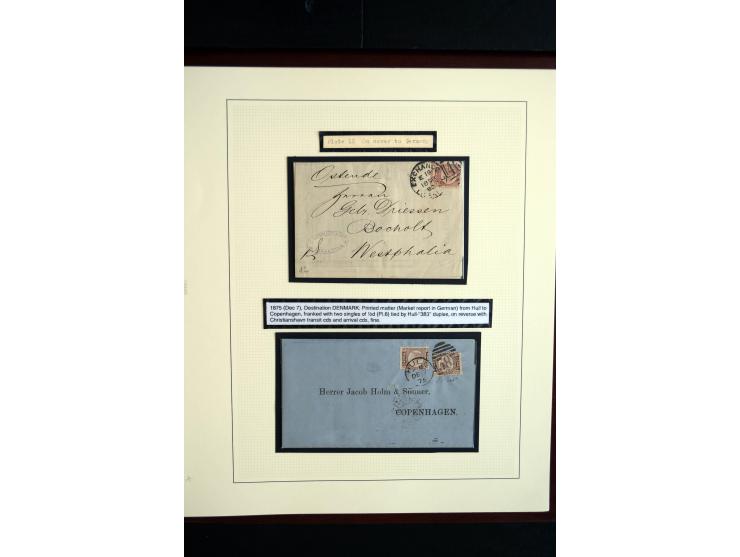 1854/70, Victoria ' line engraved ', sehr spezialisierte Sammlung, nach Platten gesammelt, mit vielen Einheiten und Briefen, 