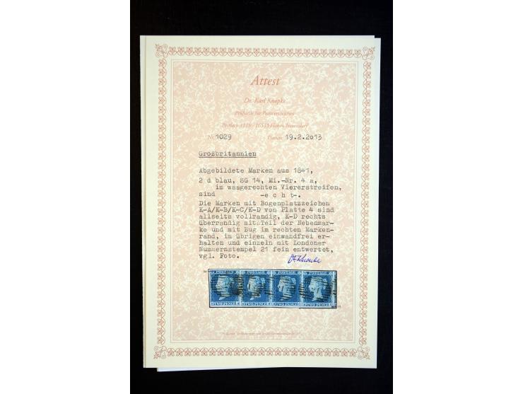 1854/70, Victoria ' line engraved ', sehr spezialisierte Sammlung, nach Platten gesammelt, mit vielen Einheiten und Briefen, 