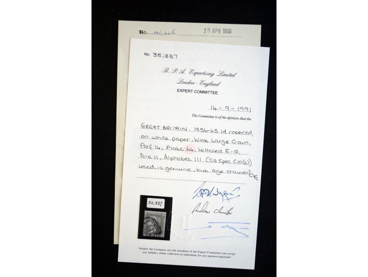 1854/70, Victoria ' line engraved ', sehr spezialisierte Sammlung, nach Platten gesammelt, mit vielen Einheiten und Briefen, 