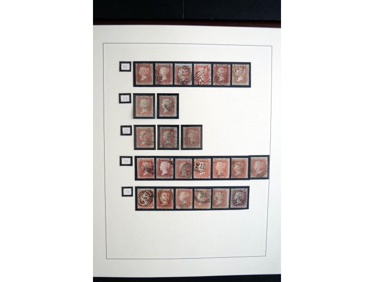1854/70, Victoria ' line engraved ', sehr spezialisierte Sammlung, nach Platten gesammelt, mit vielen Einheiten und Briefen, 