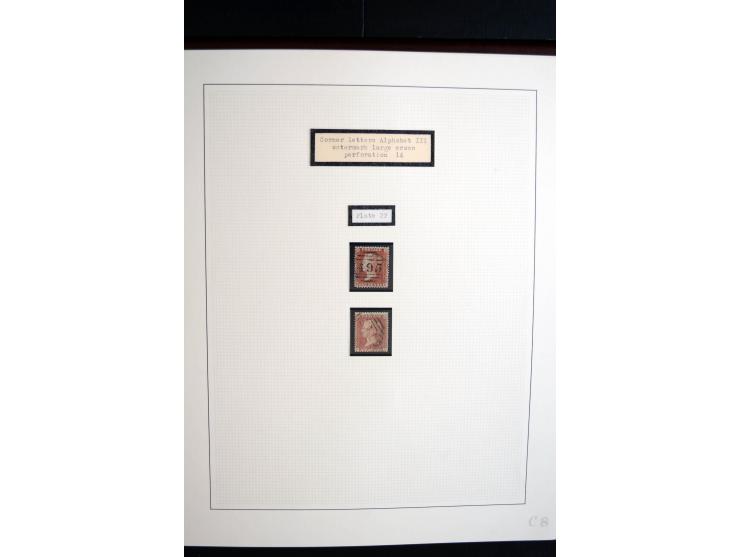 1854/70, Victoria ' line engraved ', sehr spezialisierte Sammlung, nach Platten gesammelt, mit vielen Einheiten und Briefen, 