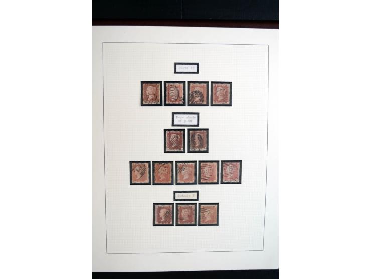 1854/70, Victoria ' line engraved ', sehr spezialisierte Sammlung, nach Platten gesammelt, mit vielen Einheiten und Briefen, 