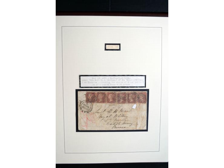 1854/70, Victoria ' line engraved ', sehr spezialisierte Sammlung, nach Platten gesammelt, mit vielen Einheiten und Briefen, 