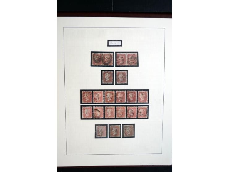 1854/70, Victoria ' line engraved ', sehr spezialisierte Sammlung, nach Platten gesammelt, mit vielen Einheiten und Briefen, 
