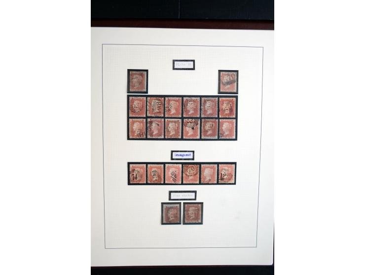 1854/70, Victoria ' line engraved ', sehr spezialisierte Sammlung, nach Platten gesammelt, mit vielen Einheiten und Briefen, 