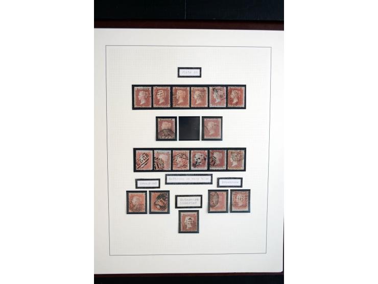 1854/70, Victoria ' line engraved ', sehr spezialisierte Sammlung, nach Platten gesammelt, mit vielen Einheiten und Briefen, 