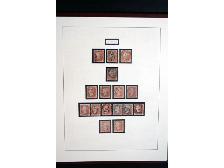 1854/70, Victoria ' line engraved ', sehr spezialisierte Sammlung, nach Platten gesammelt, mit vielen Einheiten und Briefen, 