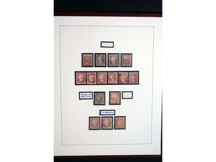 1854/70, Victoria ' line engraved ', sehr spezialisierte Sammlung, nach Platten gesammelt, mit vielen Einheiten und Briefen, 