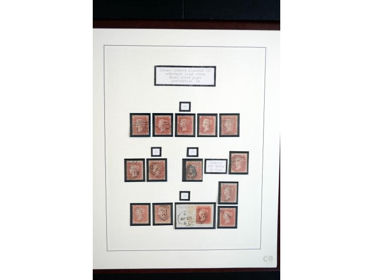 1854/70, Victoria ' line engraved ', sehr spezialisierte Sammlung, nach Platten gesammelt, mit vielen Einheiten und Briefen, 