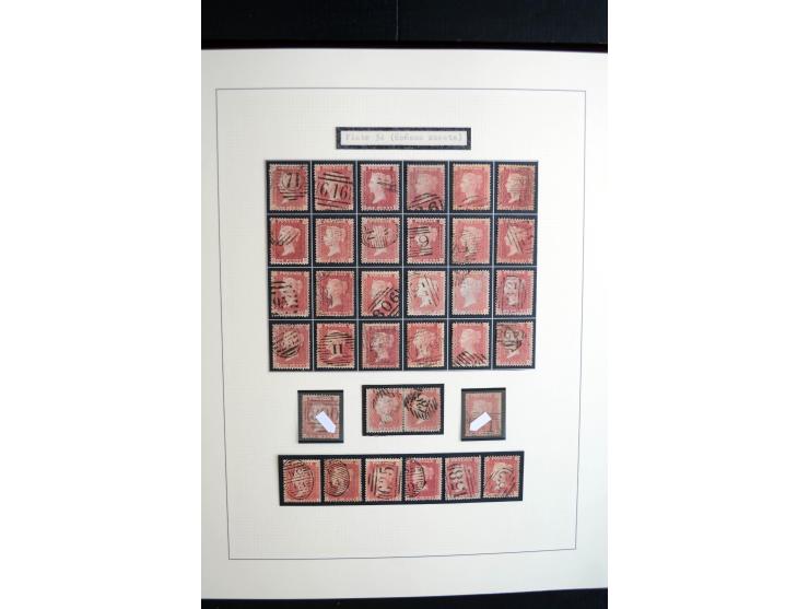 1854/70, Victoria ' line engraved ', sehr spezialisierte Sammlung, nach Platten gesammelt, mit vielen Einheiten und Briefen, 