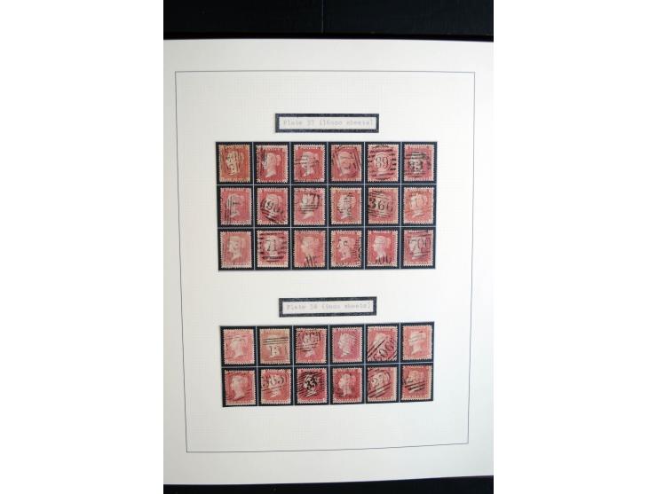 1854/70, Victoria ' line engraved ', sehr spezialisierte Sammlung, nach Platten gesammelt, mit vielen Einheiten und Briefen, 