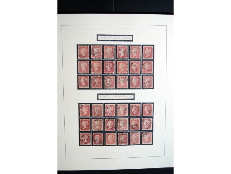 1854/70, Victoria ' line engraved ', sehr spezialisierte Sammlung, nach Platten gesammelt, mit vielen Einheiten und Briefen, 