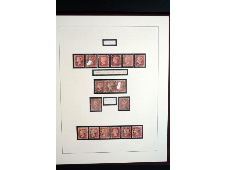 1854/70, Victoria ' line engraved ', sehr spezialisierte Sammlung, nach Platten gesammelt, mit vielen Einheiten und Briefen, 