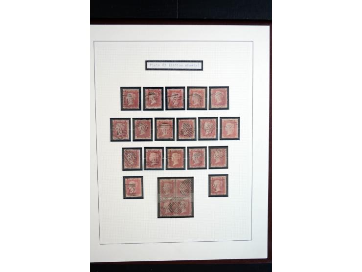 1854/70, Victoria ' line engraved ', sehr spezialisierte Sammlung, nach Platten gesammelt, mit vielen Einheiten und Briefen, 