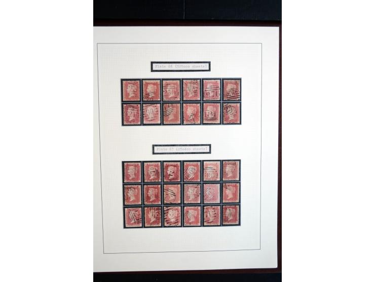 1854/70, Victoria ' line engraved ', sehr spezialisierte Sammlung, nach Platten gesammelt, mit vielen Einheiten und Briefen, 