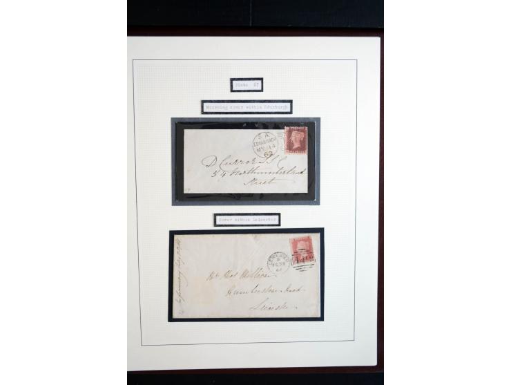 1854/70, Victoria ' line engraved ', sehr spezialisierte Sammlung, nach Platten gesammelt, mit vielen Einheiten und Briefen, 