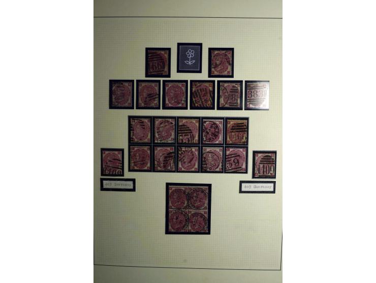 1855/92, Victoria surface-printed, gestempelte spezialisierte Sammlung (2 Werte ungebraucht) mit einigen schönen Briefen, dab