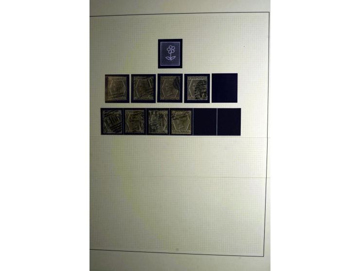 1855/92, Victoria surface-printed, gestempelte spezialisierte Sammlung (2 Werte ungebraucht) mit einigen schönen Briefen, dab