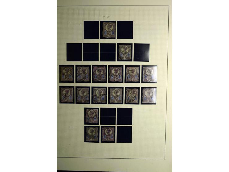1855/92, Victoria surface-printed, gestempelte spezialisierte Sammlung (2 Werte ungebraucht) mit einigen schönen Briefen, dab