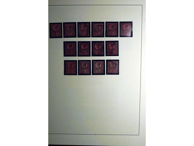 1855/92, Victoria surface-printed, gestempelte spezialisierte Sammlung (2 Werte ungebraucht) mit einigen schönen Briefen, dab