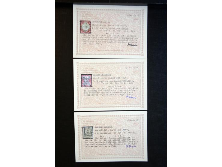 1855/92, Victoria surface-printed, gestempelte spezialisierte Sammlung (2 Werte ungebraucht) mit einigen schönen Briefen, dab