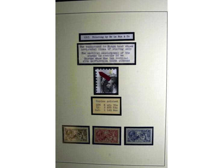 1912/51, George V und VI, ungebrauchte (teils postfrische) und gestempelte sehr schön spezialisierte Sammlung mit Schwerpunkt