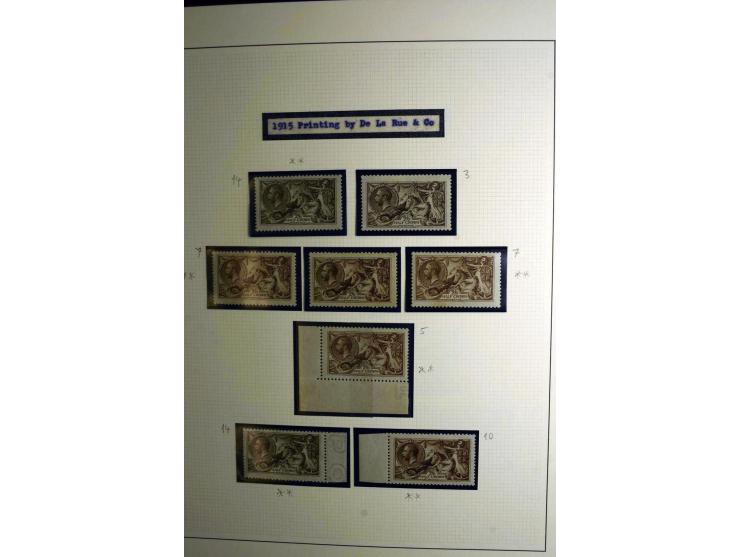 1912/51, George V und VI, ungebrauchte (teils postfrische) und gestempelte sehr schön spezialisierte Sammlung mit Schwerpunkt