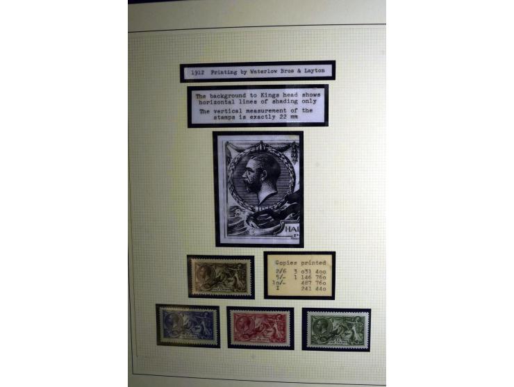 1912/51, George V und VI, ungebrauchte (teils postfrische) und gestempelte sehr schön spezialisierte Sammlung mit Schwerpunkt