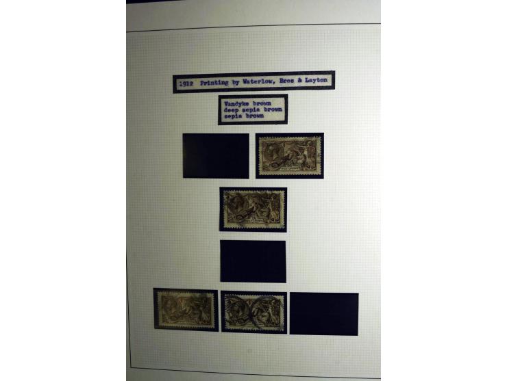 1912/51, George V und VI, ungebrauchte (teils postfrische) und gestempelte sehr schön spezialisierte Sammlung mit Schwerpunkt
