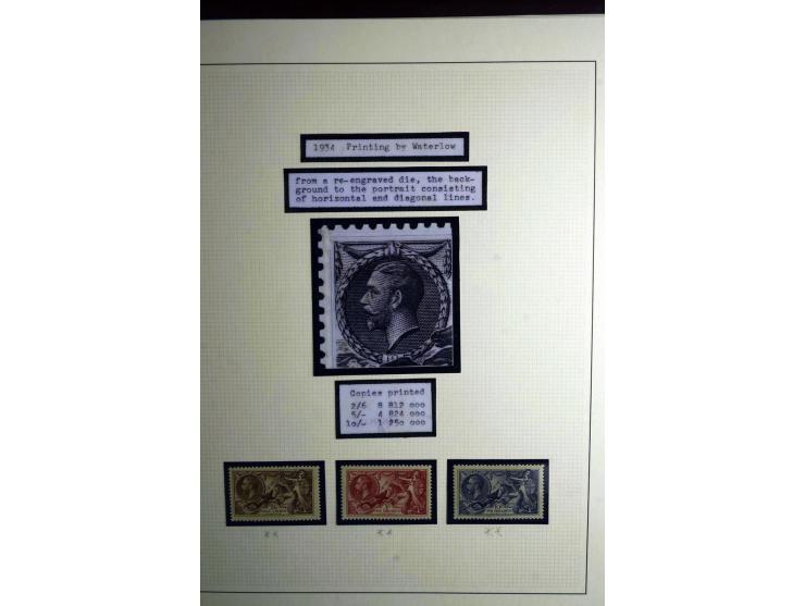 1912/51, George V und VI, ungebrauchte (teils postfrische) und gestempelte sehr schön spezialisierte Sammlung mit Schwerpunkt