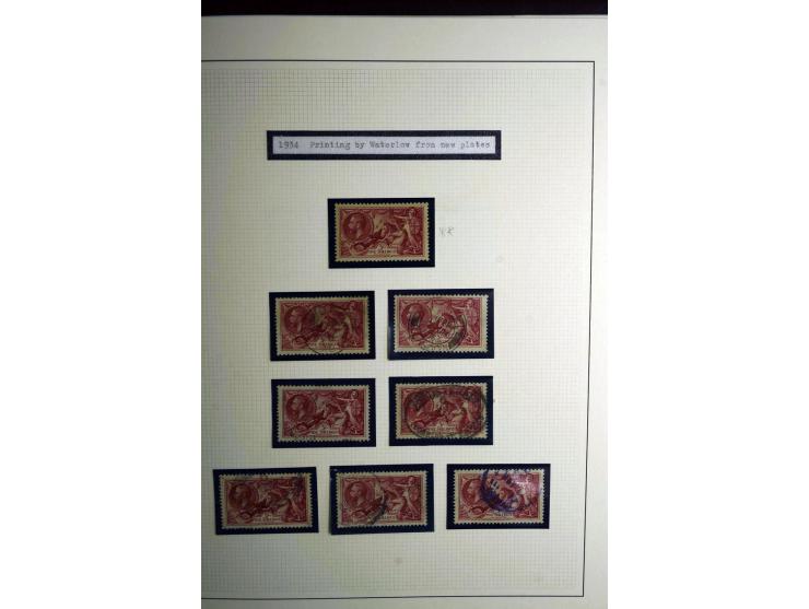 1912/51, George V und VI, ungebrauchte (teils postfrische) und gestempelte sehr schön spezialisierte Sammlung mit Schwerpunkt