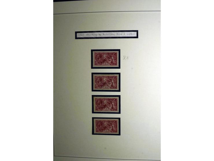 1912/51, George V und VI, ungebrauchte (teils postfrische) und gestempelte sehr schön spezialisierte Sammlung mit Schwerpunkt